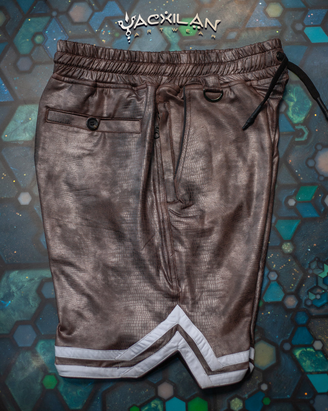 Boxing Short White Mountains / Poliamide - SILVER SNAKE